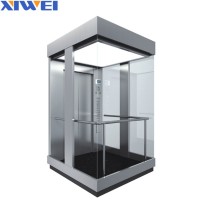 XIWEI Brand Three Side Glass Panoramic Elevator With CE & Ghost