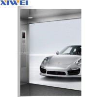 XIWEI 5000KG Big Volume Two Panel Stainless Door Side Open Car Elevator